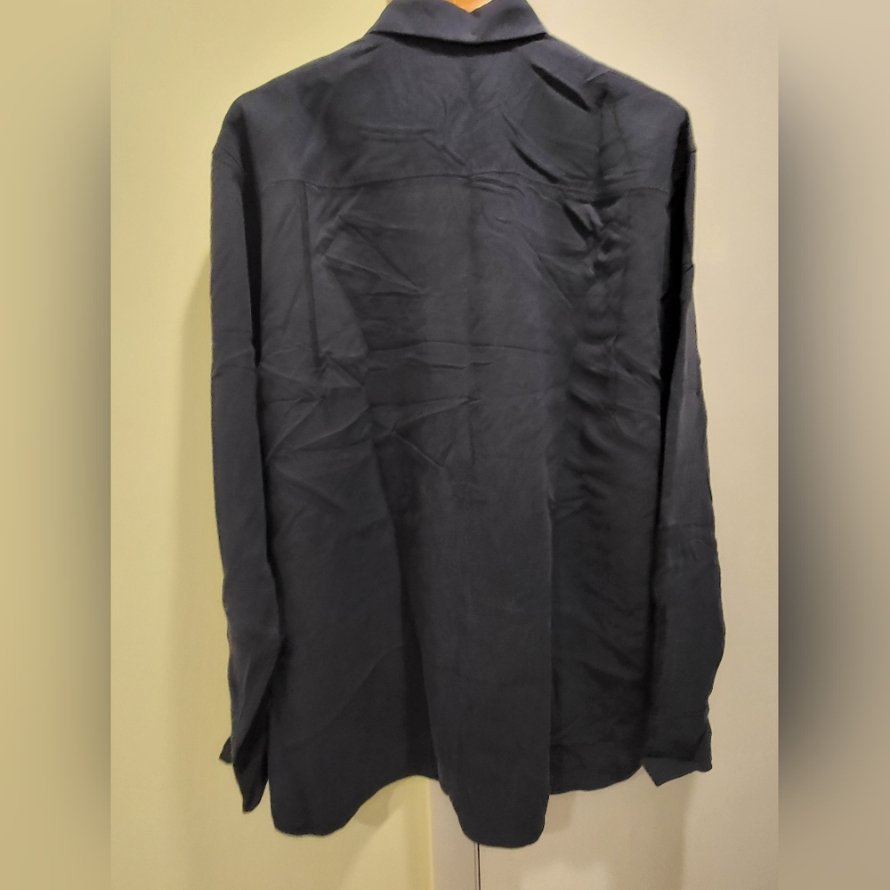 NWT Tommy Bahama Navy Blue Button Down Shirt Sz L - Picture 3 of 5